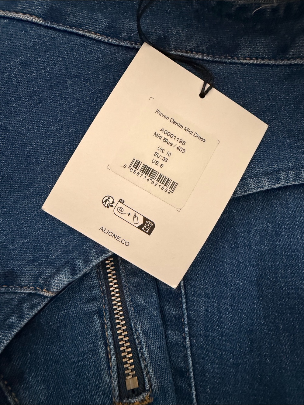 Women's Blue Raven Denim Midi Dress - Picture 6 of 7